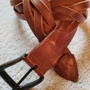 Vintage Braded Leather Belt